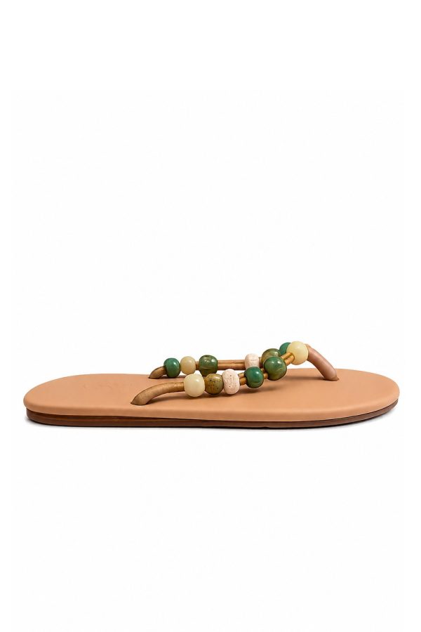 Ancient Greek Sandals Saionara Beads Lycra Nude