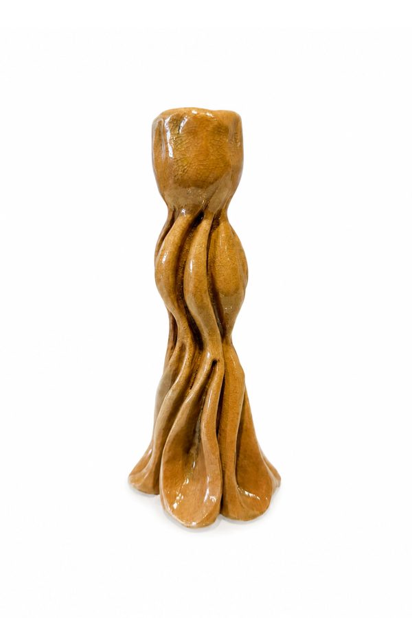 Anna Karountzou Short Candle Holder Natural Beige
