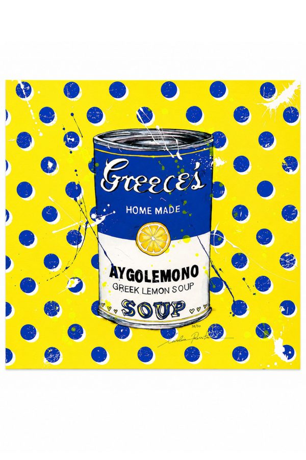 Carolina Rovithi Aygolemono Dots Limited Edition Print Numbered On Dibond 60×60