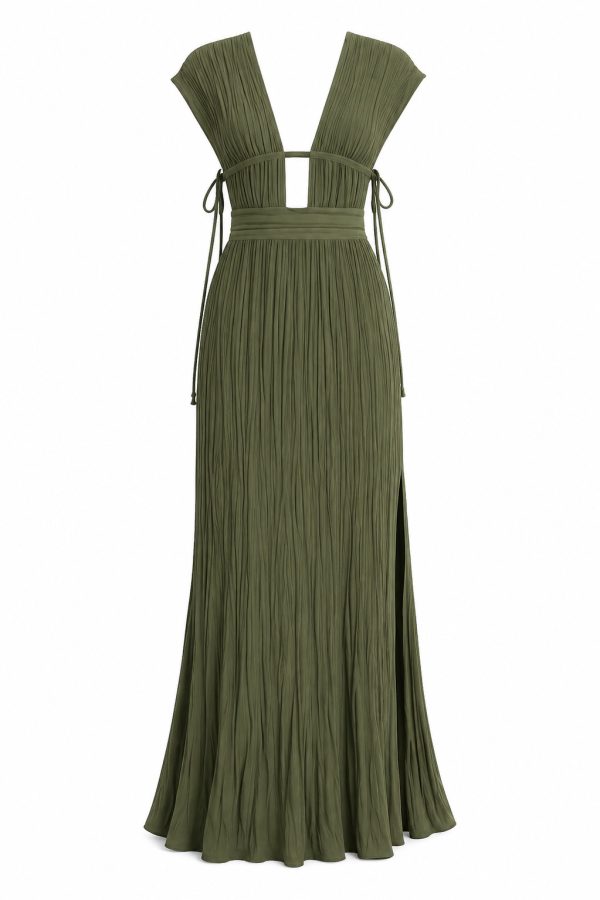 D’Artemide Ismini Maxi Dress Khaki