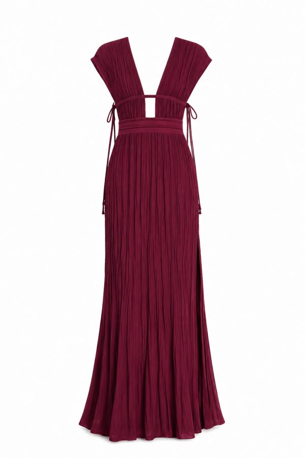 D’Artemide Ismini Maxi Dress Wine Berry