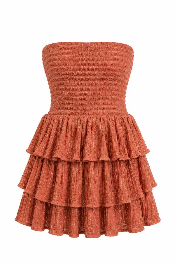 D’Artemide Mini Dress Medusa Terracotta