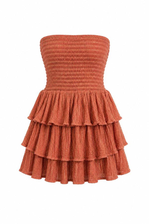 D’Artemide Mini Dress Medusa Terracotta