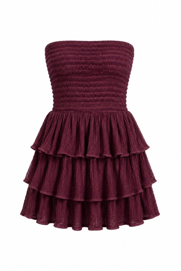 D’Artemide Mini Dress Medusa Wine Berry
