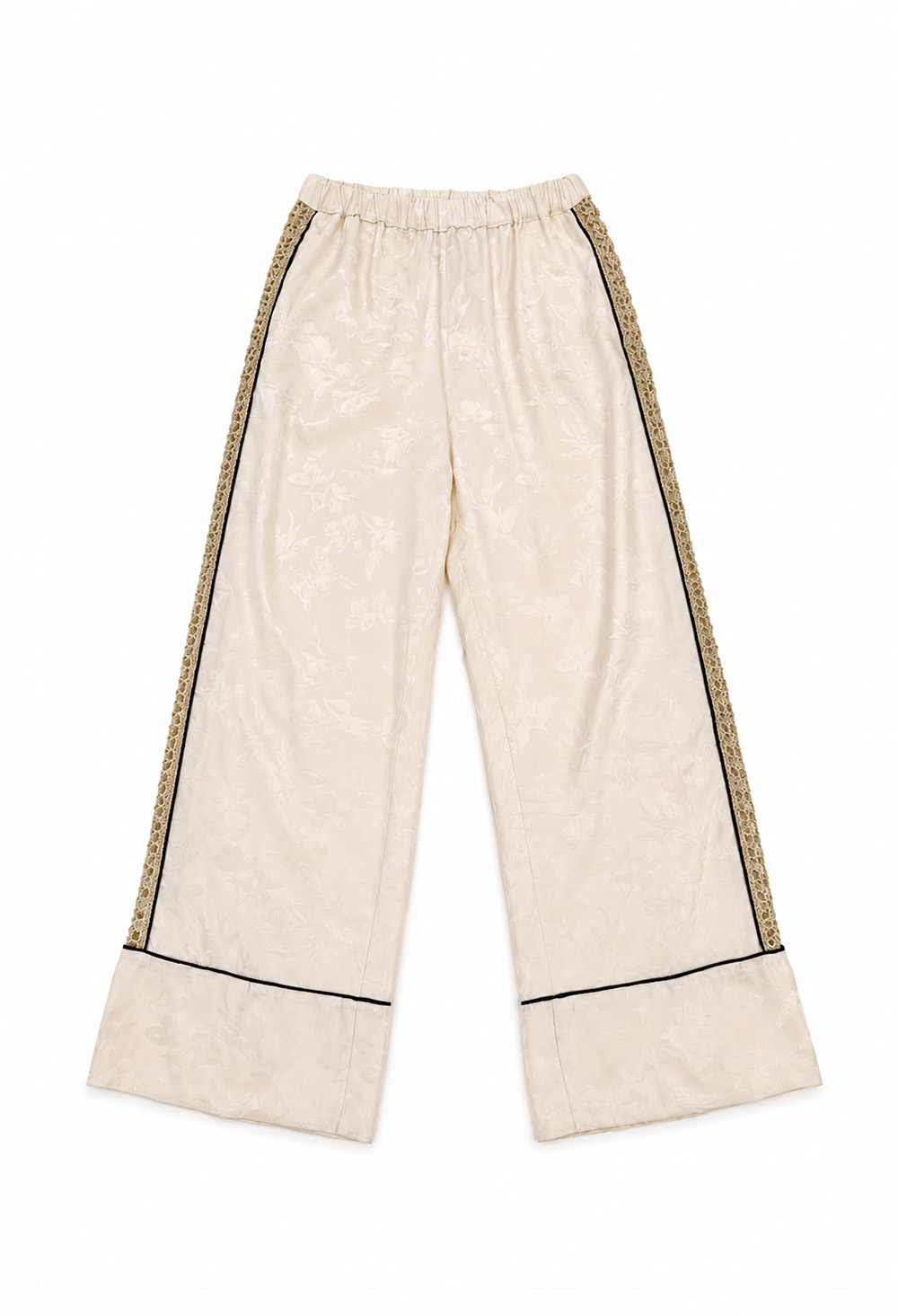 SADH Zora PJ Pant Handmade Chrochet Stripes Off White