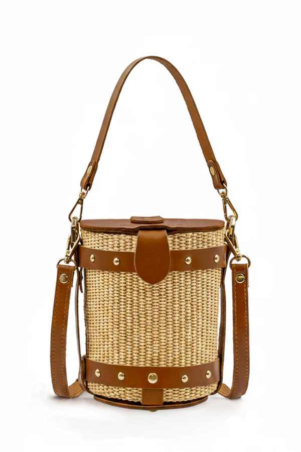 The Holy Bag Dione Bucket Bag With Leather Flap Brown