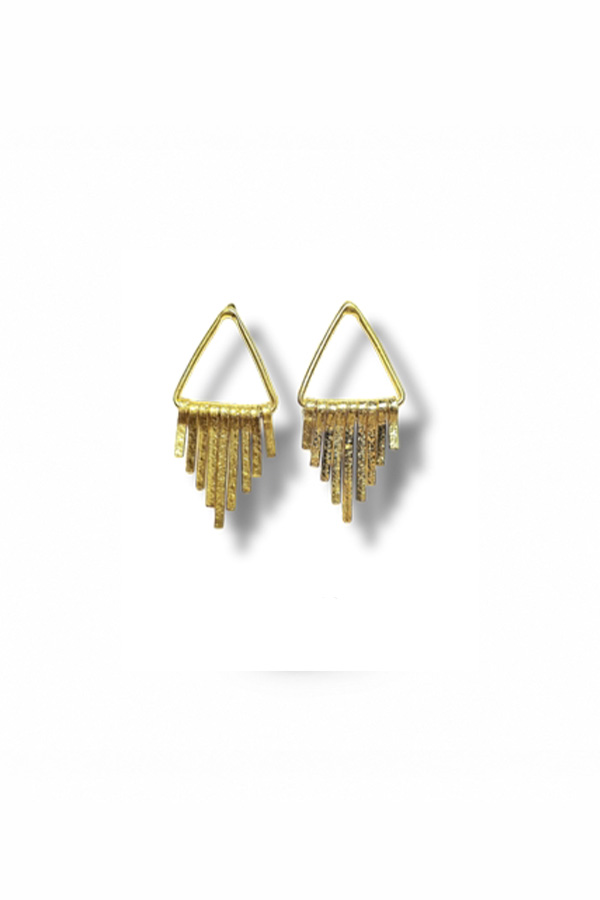 Tonia Makri Earrings Geometric Fringe Earrings