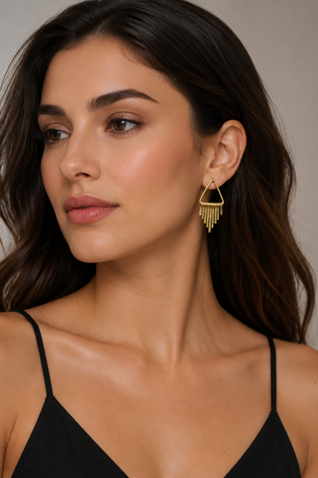 Tonia Makri Earrings Geometric Fringe Earrings - Image 2