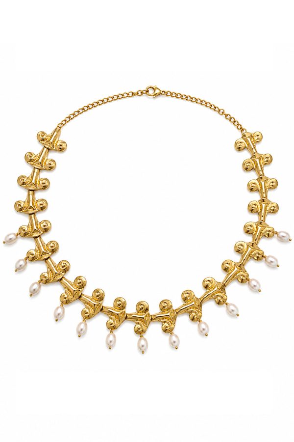 Valeska Jewellery  Necklace Gold White