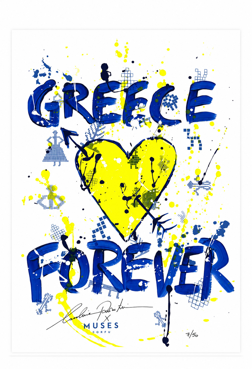 Muses x Carolina Rovithi Greece for Ever Lime Heart 60x44