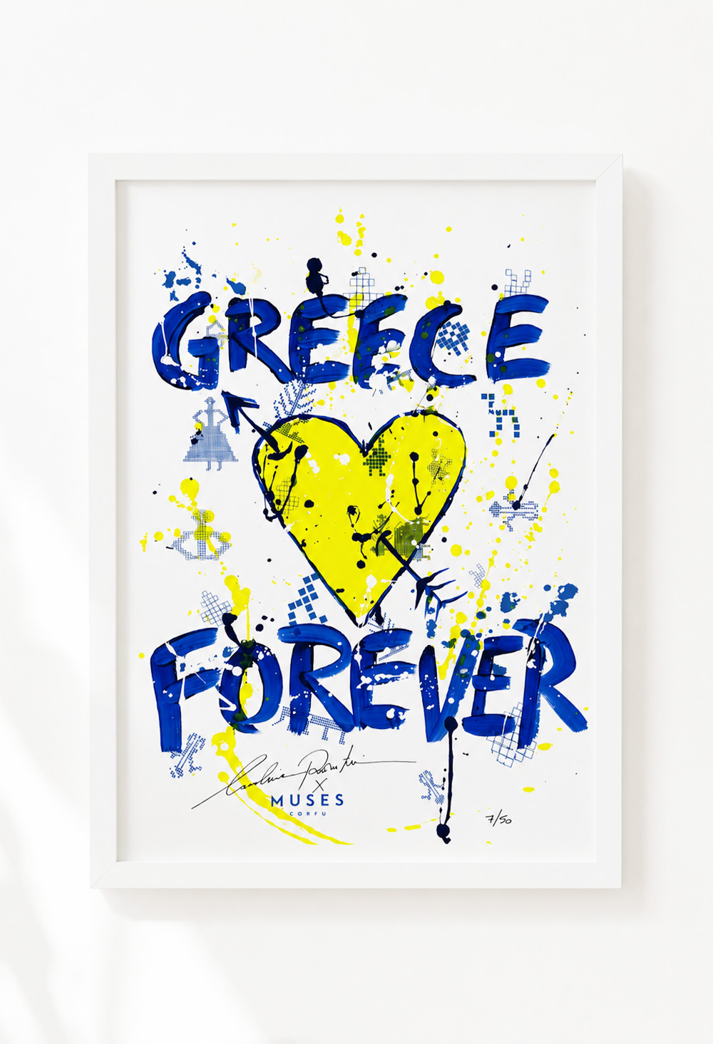 Muses x Carolina Rovithi Greece for Ever Lime Heart 60x44 - Image 2