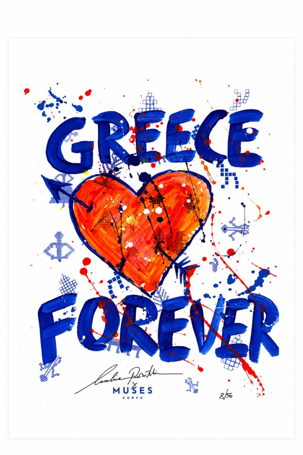 Muses x Carolina Rovithi Greece for Ever Orange Heart 60x44