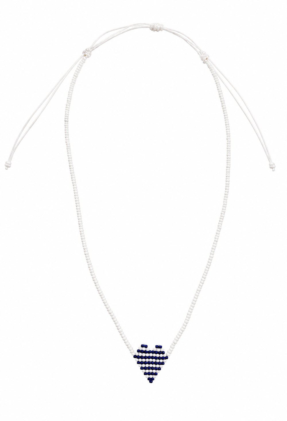 Muses x Ifigenia Loukou Necklace Beaded Heart Blue White