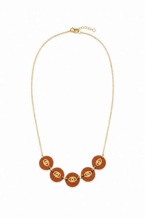 Muses x Leather Trinkets Necklace Fylakas Brown