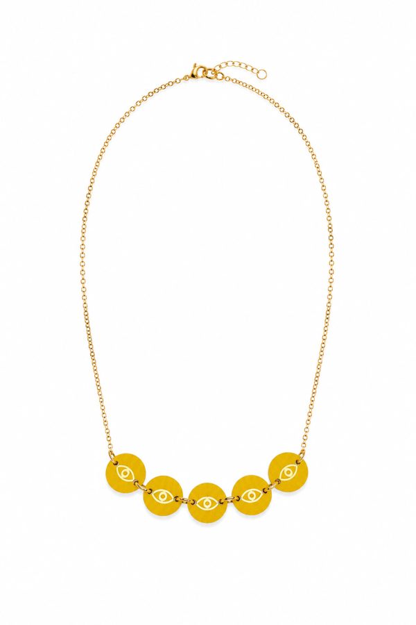 Muses x Leather Trinkets Necklace Fylakas Yellow