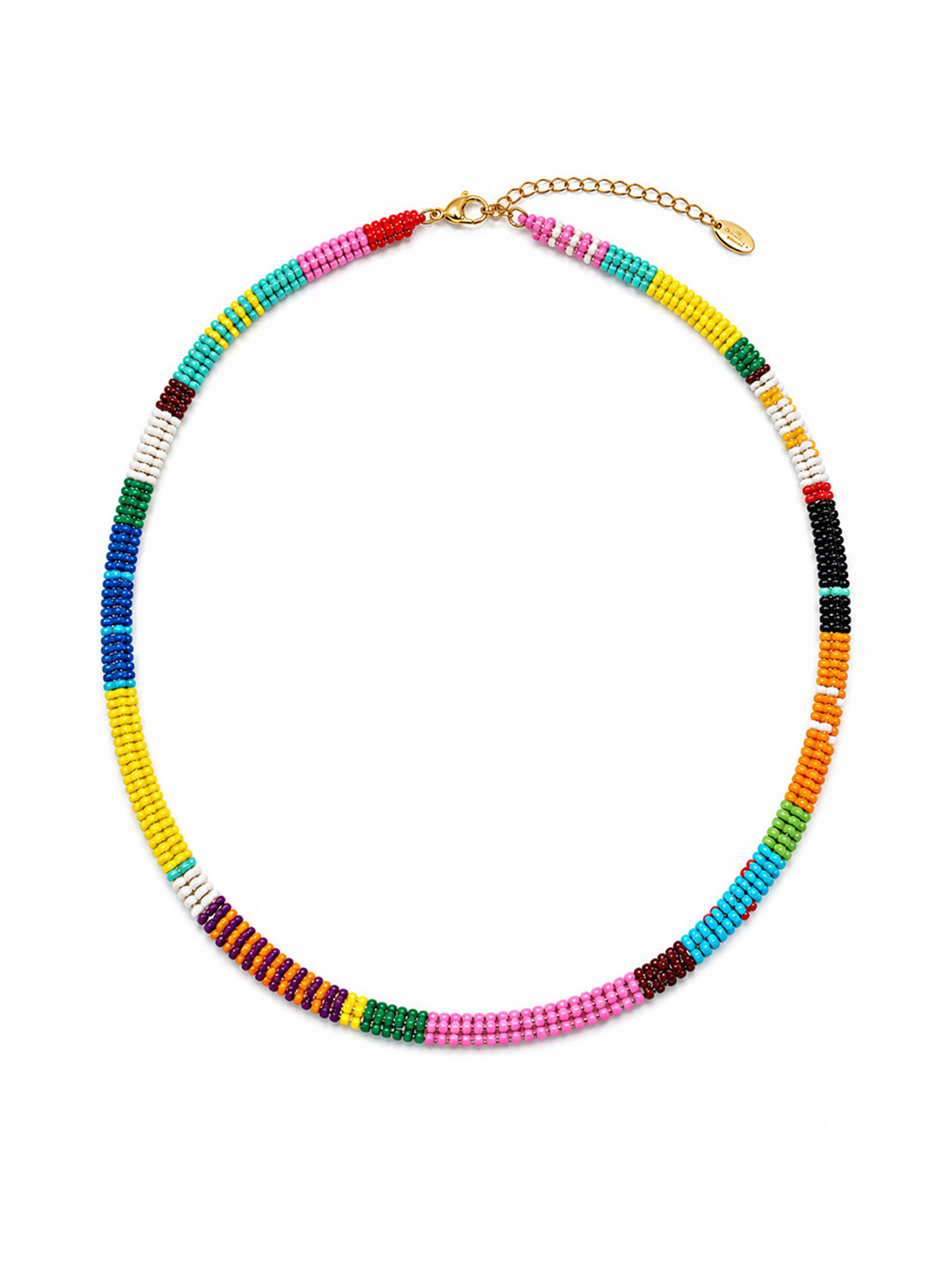 Ifigenia Loukou Multi-colored Miyuki Knitted Snake Necklace