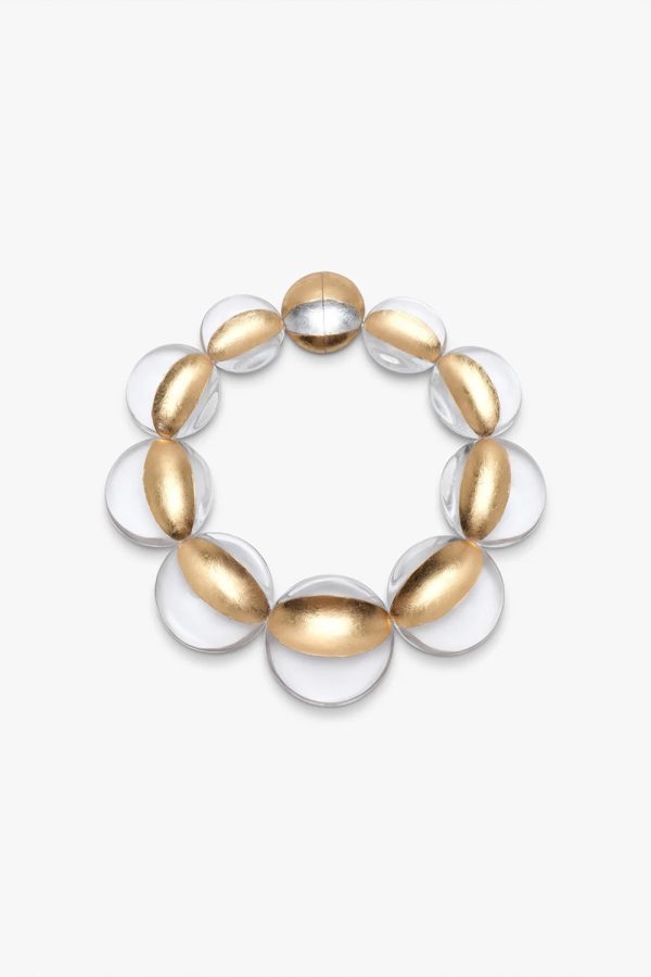 Monies Sava Necklace Greencast Acrylic Goldfoil