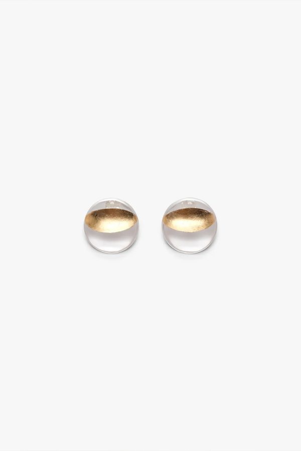 Monies Sirone Earrings Greencast Acrylic, Goldfoil