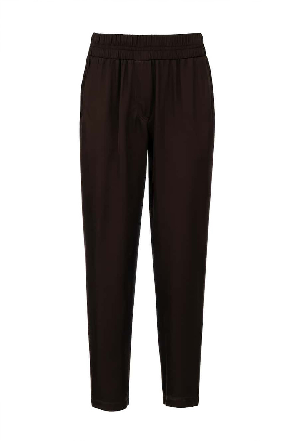 Philosophy Brown Ecovero Satin Jogger Pants