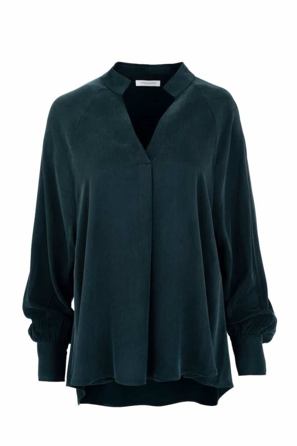 Philosophy Cupro-Viscose Green Blouse