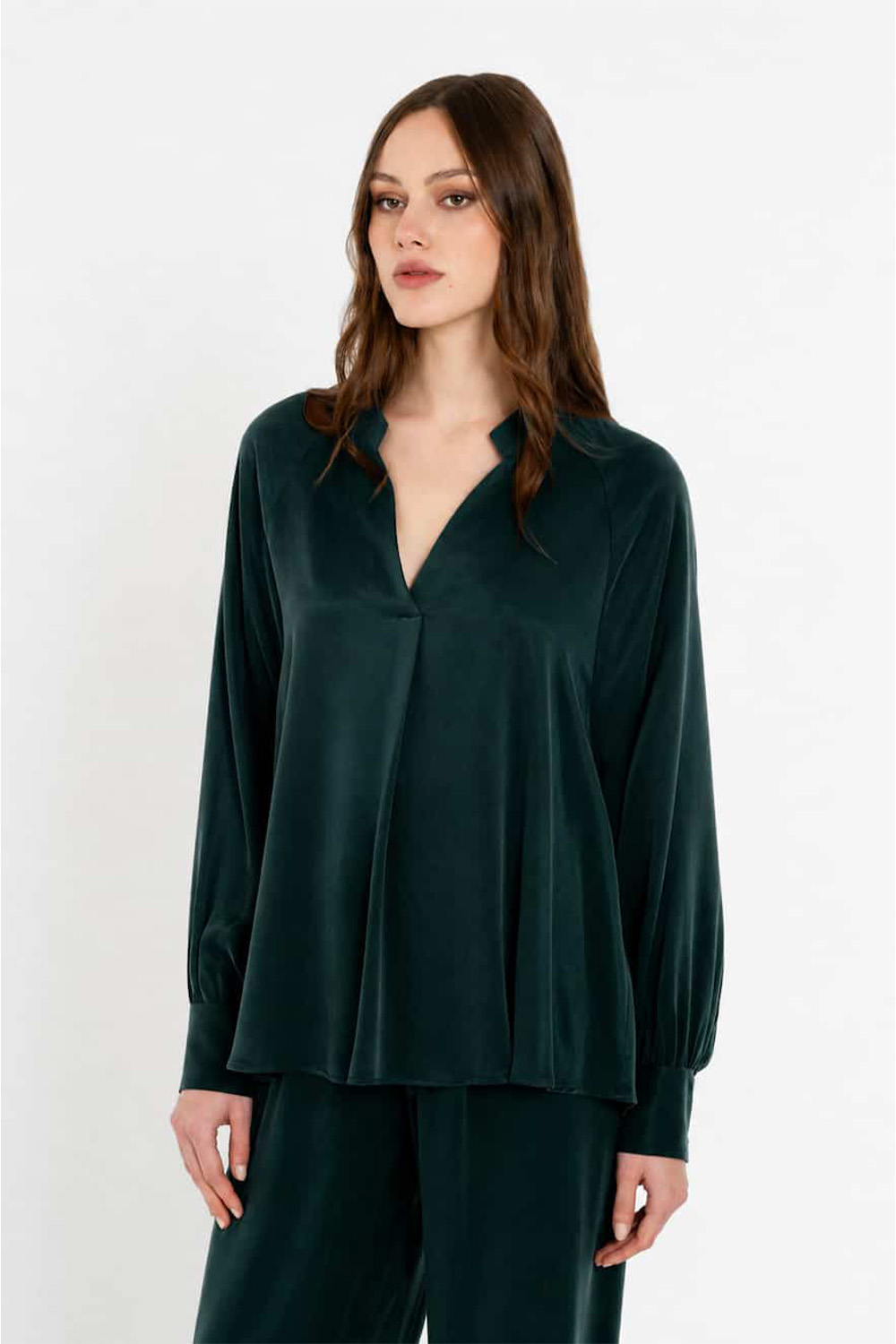 Philosophy Cupro-Viscose Green Blouse - Image 2