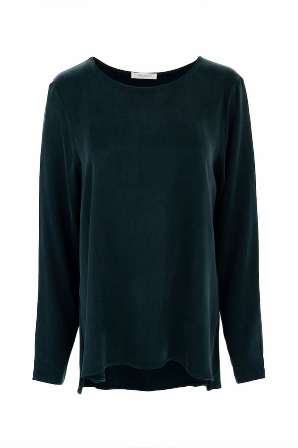 Philosophy Green Cupro Blouse Green