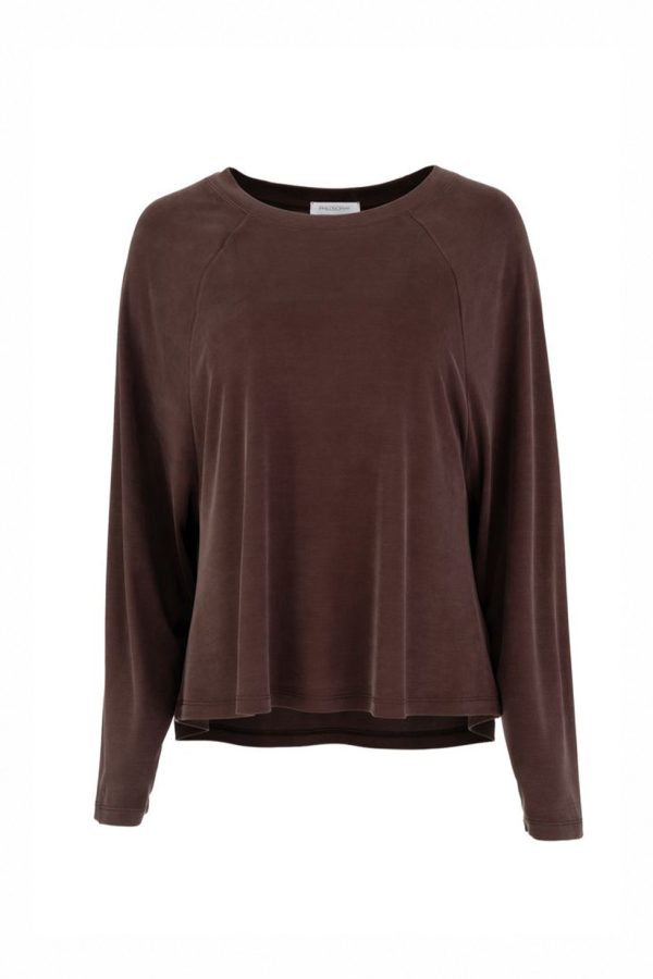Philosophy Rib Sandwashed Top Brown