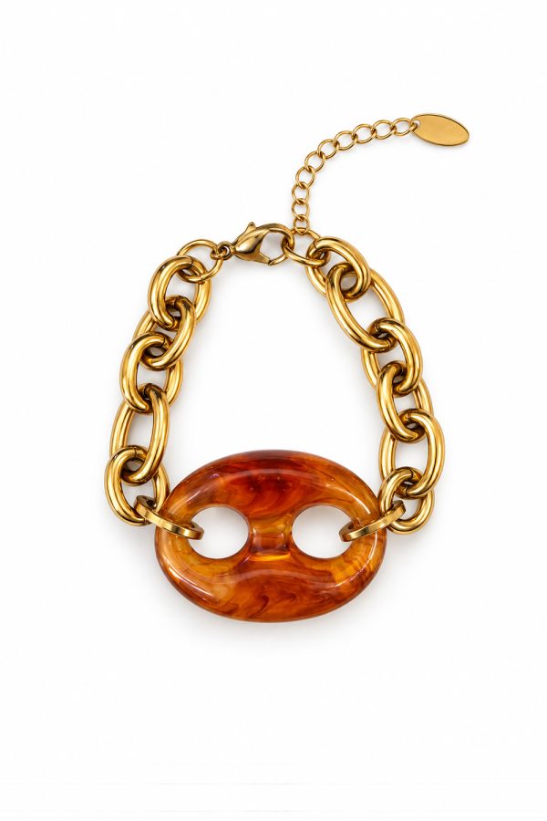 Ifigenia Loukou Bracelet with Brown Stone