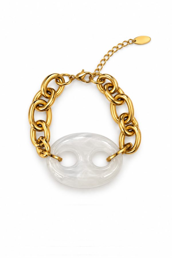 Ifigenia Loukou Bracelet with White Stone
