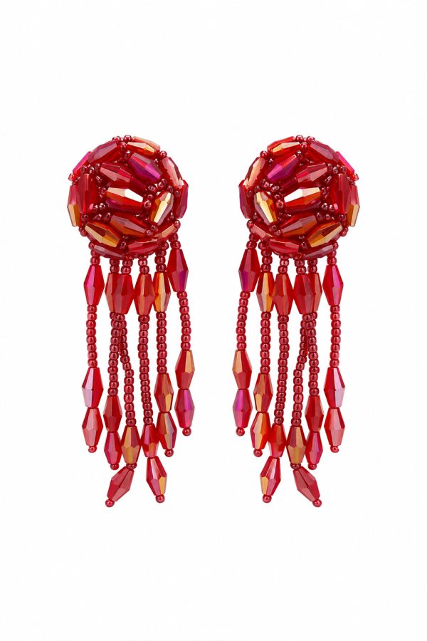 Ifigenia Loukou Earrings Polieleos Red