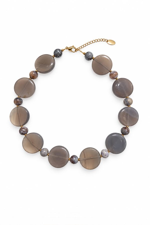 Ifigenia Loukou Necklace With Grey Gemstones