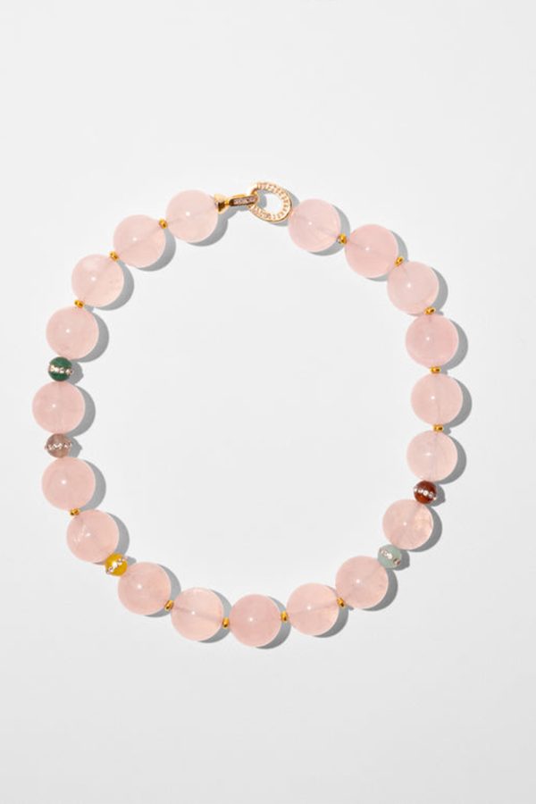 Katerina Psoma Cashmere Rose Quartz Short Necklace