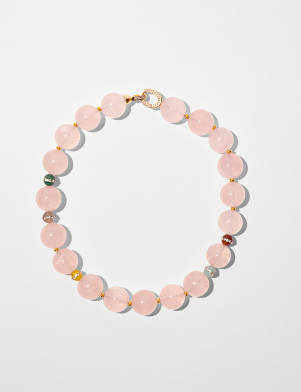 Katerina Psoma Cashmere Rose Quartz Short Necklace