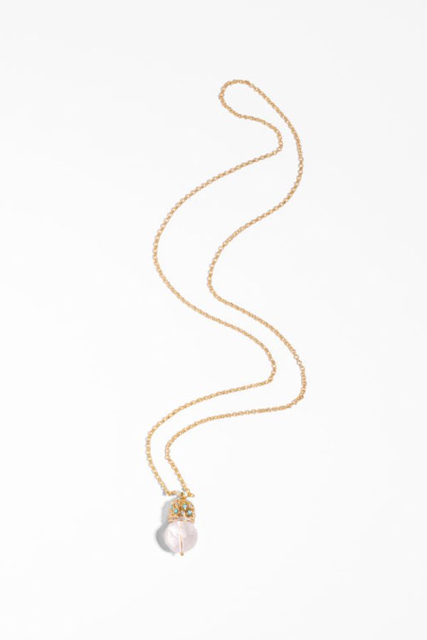 Katerina Psoma Cupola Pendant Necklace with Carved Quartz