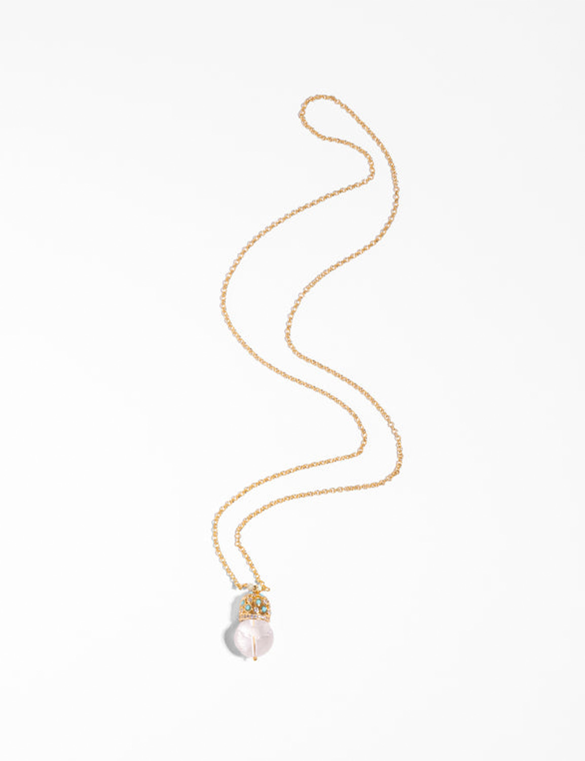 Katerina Psoma Cupola Pendant Necklace with Carved Quartz