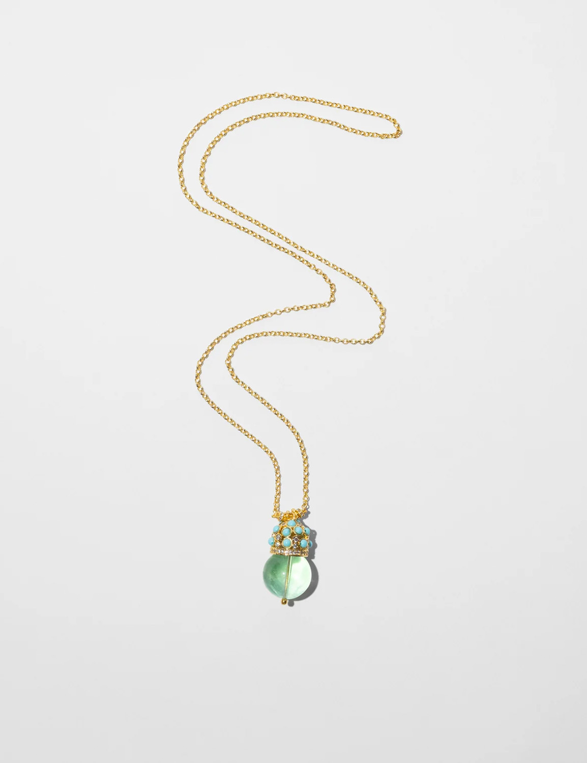 Katerina Psoma Cupola Pendant Necklace with Fluorite