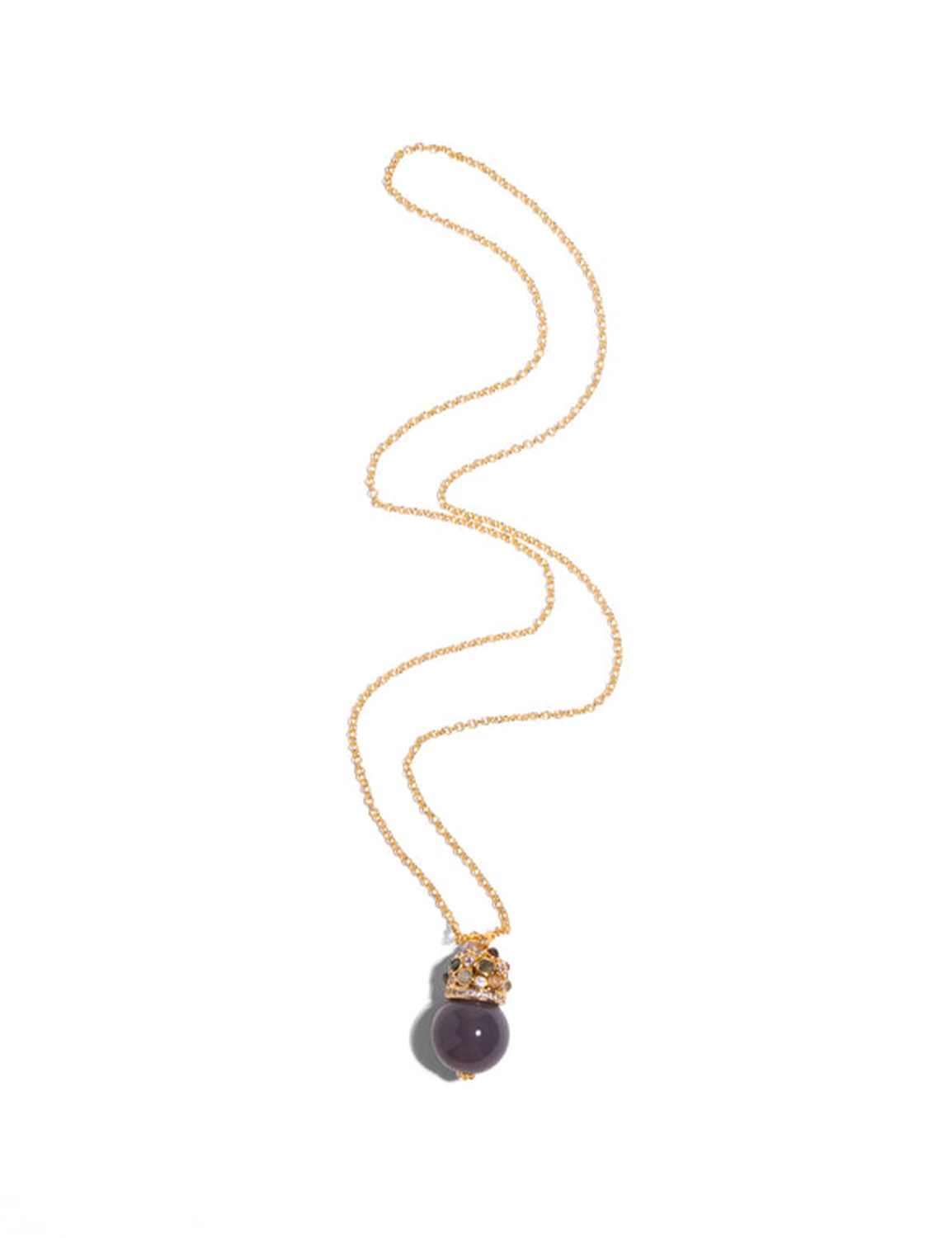 Katerina Psoma Cupola Pendant Necklace with Grey Agate