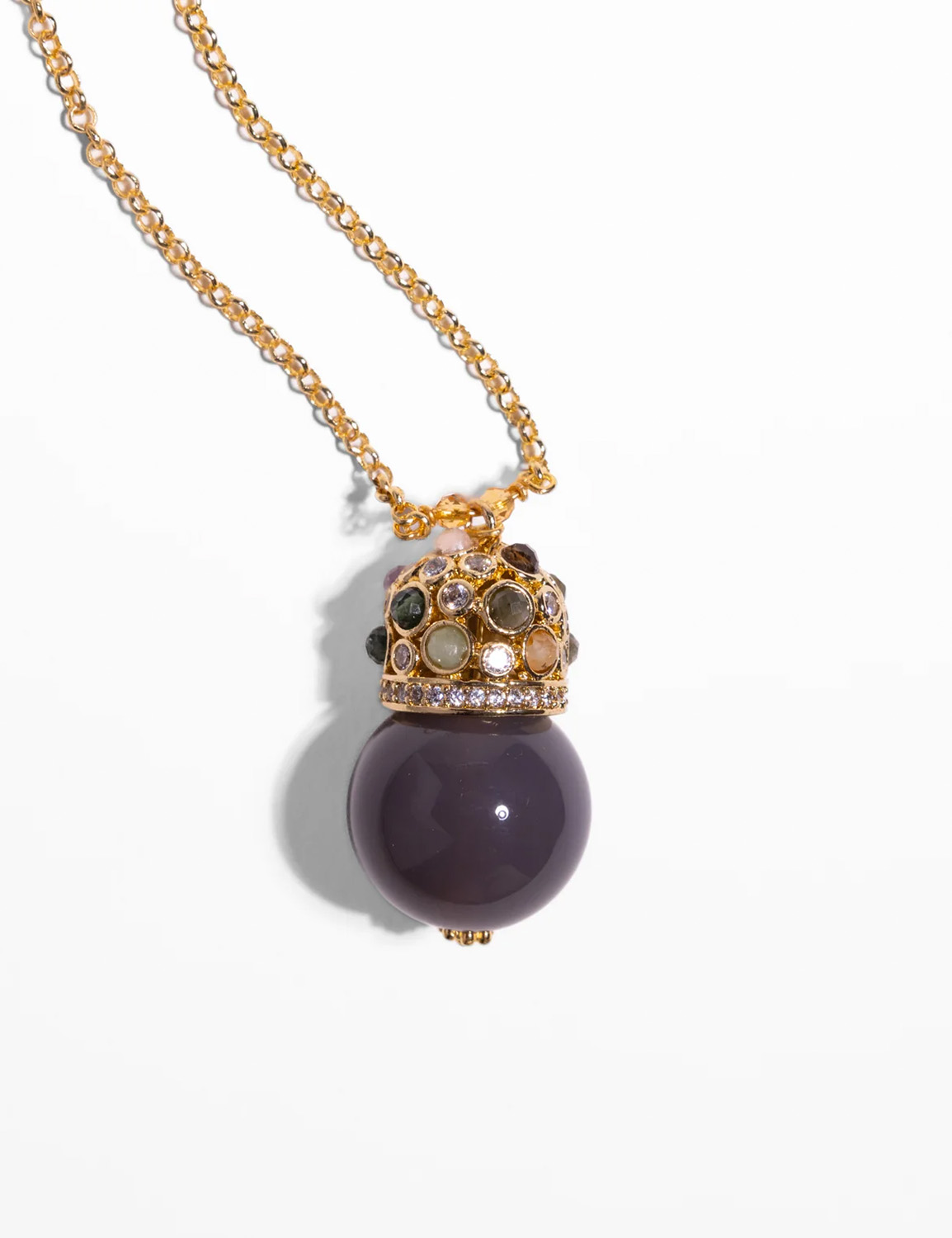 Katerina Psoma Cupola Pendant Necklace with Grey Agate - Image 2