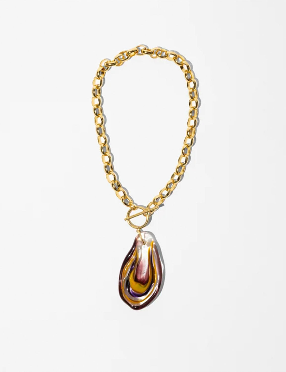 Katerina Psoma Plume Amber Murano Chain Necklace
