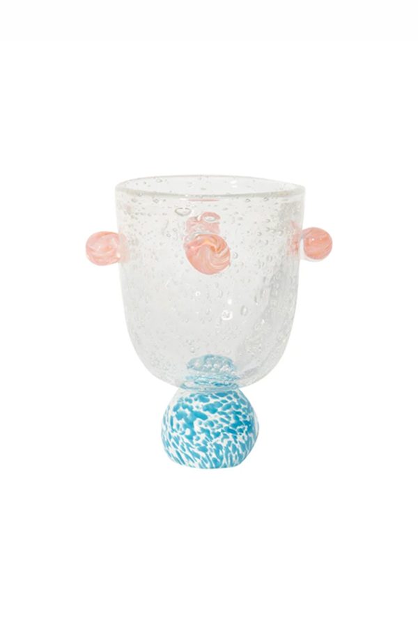Laetitia Rouget Dotty Blue & Pink Glass Tumbler