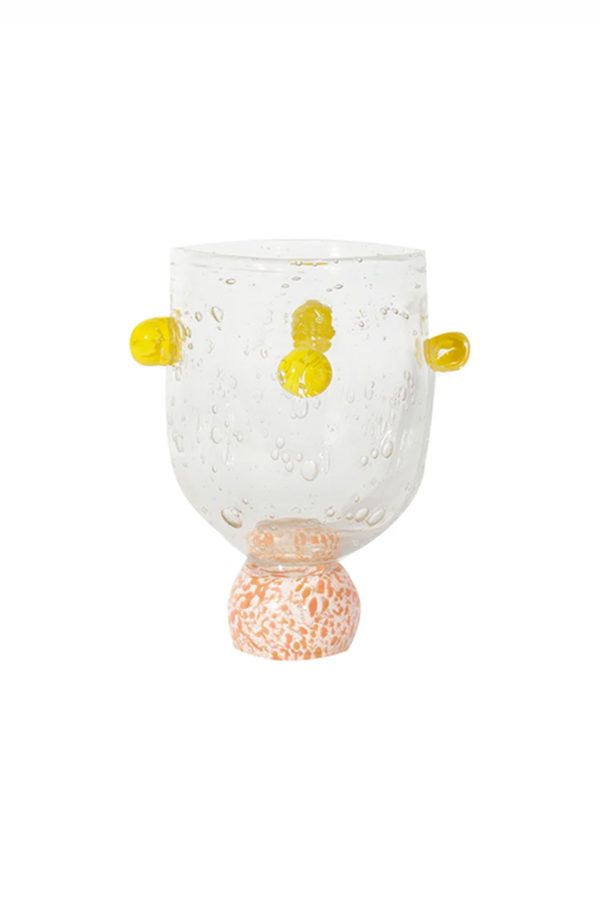 Laetitia Rouget Dotty Pink & Yellow Glass Tumbler