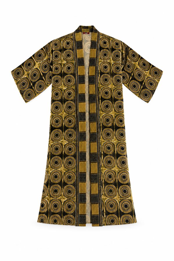 Marcella Boidi Kimono Capo Luco Hand Painted Brown