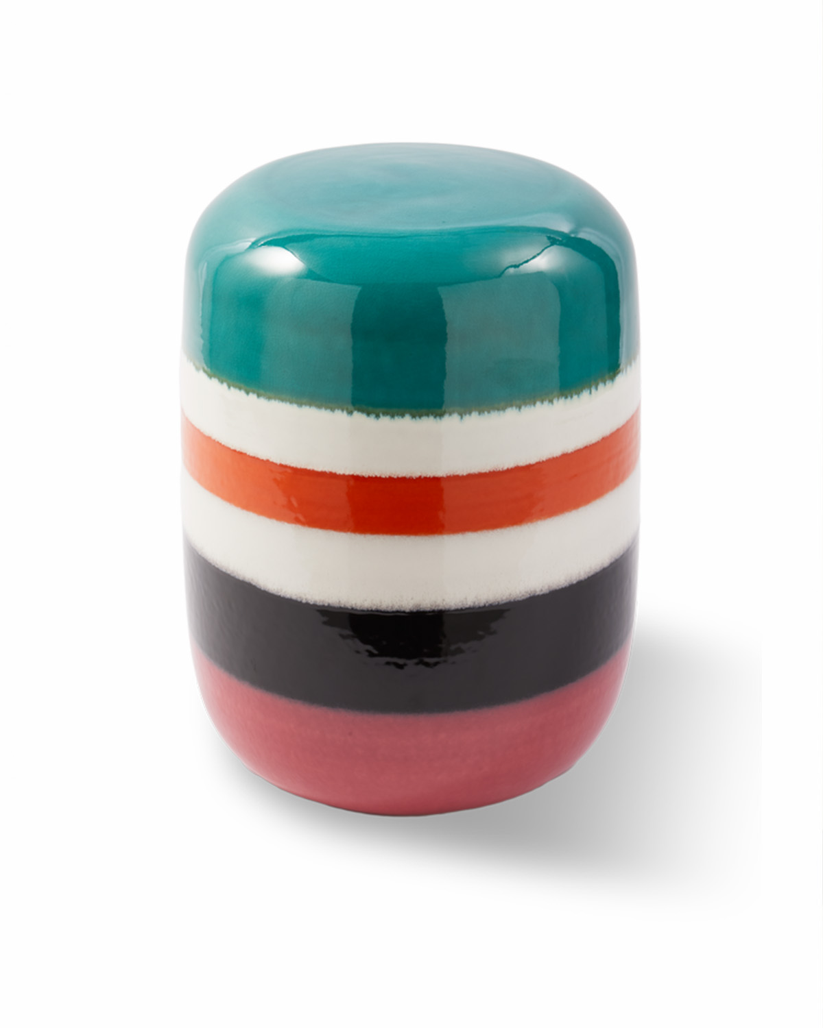 Side Table Striped Pill Green