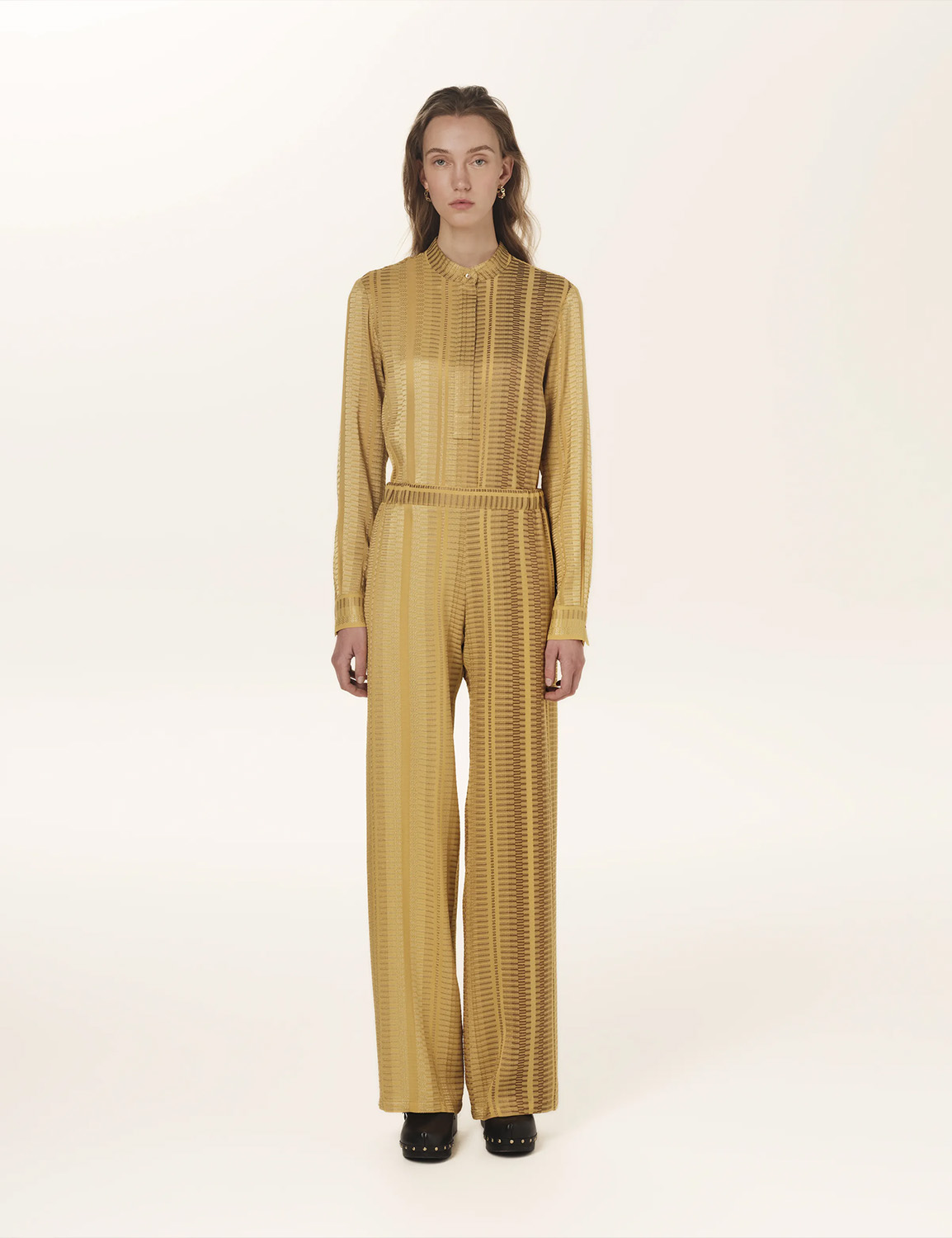 ZEUS+DION Alcestes Signature silk trousers Gold Yellow - Image 3