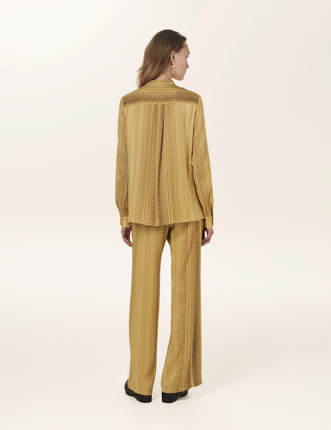 ZEUS+DION Hera Silk signature blouse Gold Yellow - Image 4