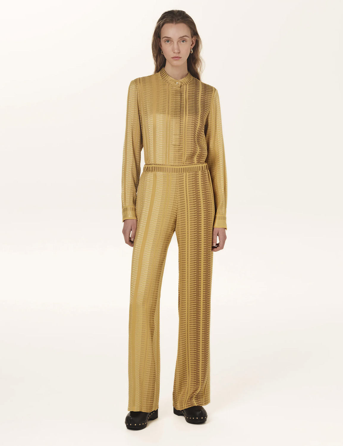 ZEUS+DION Hera Silk signature blouse Gold Yellow - Image 2